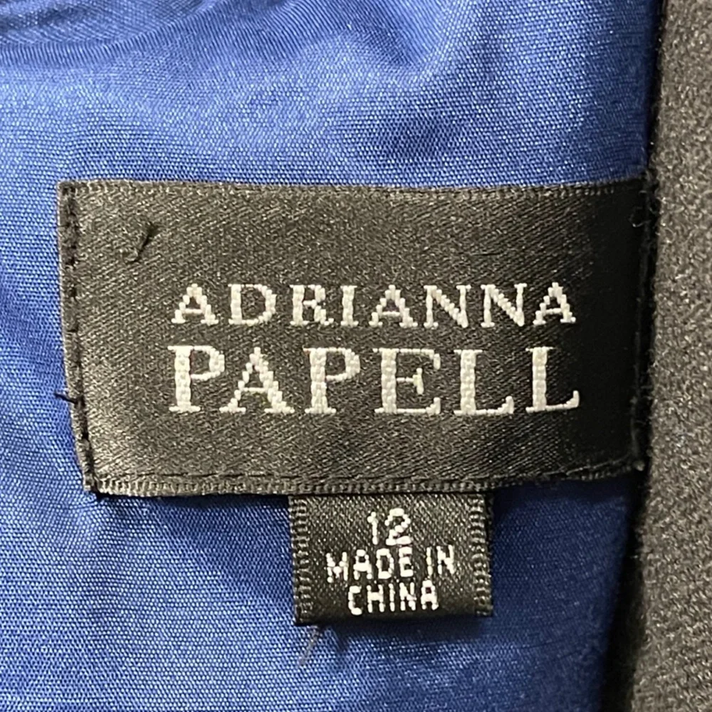 Adrianna Papell Blue Embellished Jeweled Gem Beaded Halter Cocktail Party dress - Picture 5 of 12